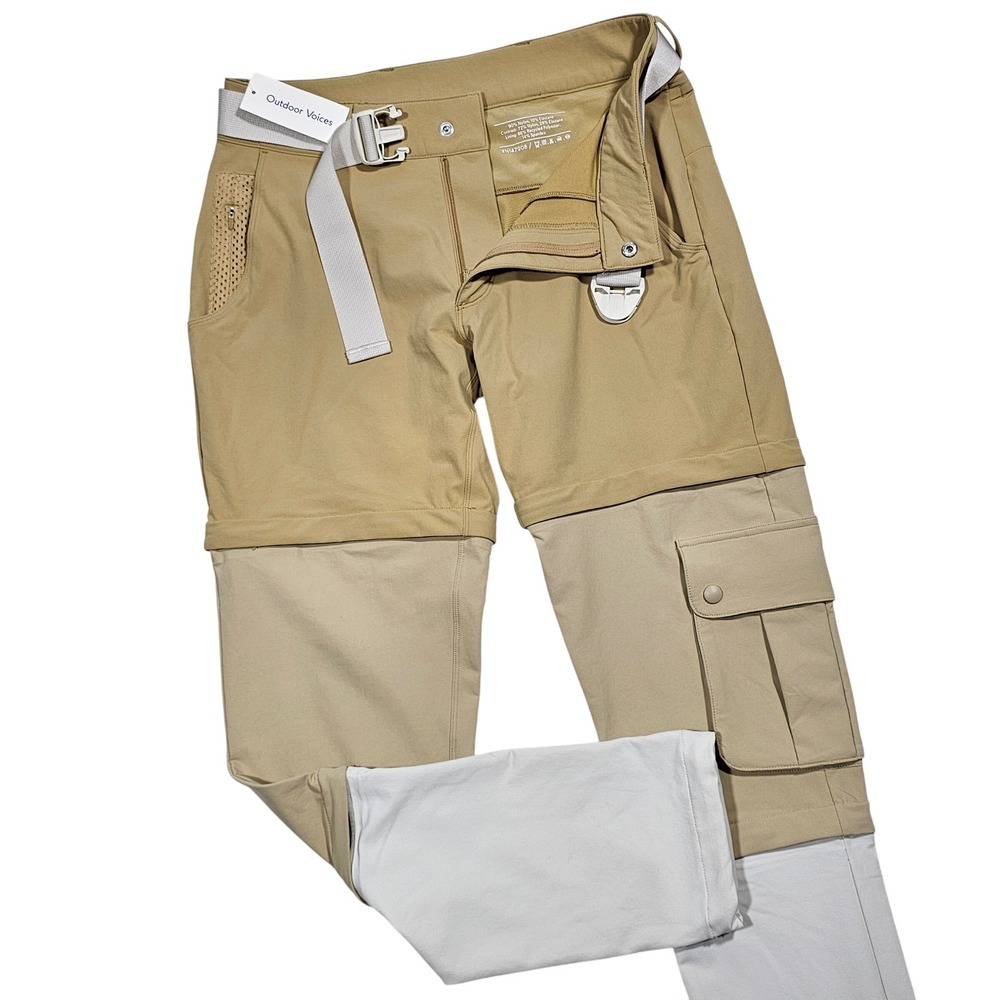 Outdoor Voices RecTrek Zip-Off Pant Women S Tan Convertible Gorpcore Hiking